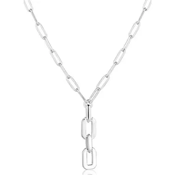 Náhrdelník Moderní stříbrný náhrdelník velká oka 43-48 cm STNAH254F + dárek zdarma