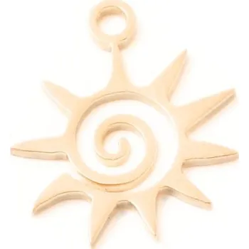 Přívěsek EU Přívěsek slunce 13mm chirurgická ocel rose gold