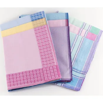 Látkový kapesník Sada dámských kapesníků se širokým okrajem - 6 ks