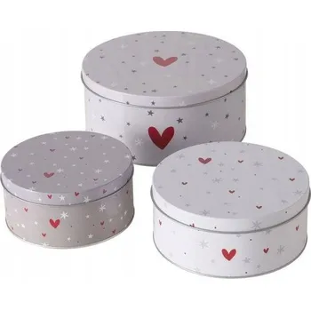 Obraz PLECHOVKY NA ULOŽENÍ DROBNOSTÍ SADA PLECHOVEK NA CUKROVÍ x3 NA VÁNOCE