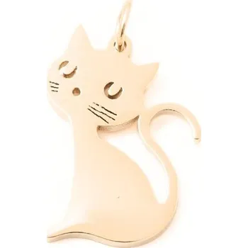 Přívěsek EU Přívěsek kočka 20/13mm chirurgická ocel rose gold