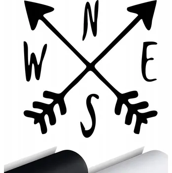 Samolepicí dekorace na vozidlo NÁLEPKA na auto SMĚRY SVĚTA ŠIPKY KOMPAS