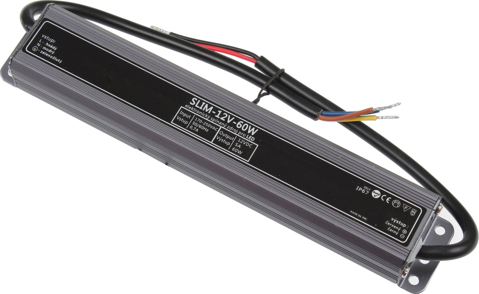 T-LED LED zdroj 12V 60W IP67 SLIM-12V-60W Varianta: LED zdroj 12V 60W IP67 SLIM-12V-60W