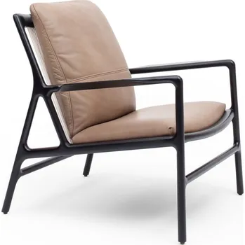 Křeslo Černo-béžové kožené křeslo Dedo – Gazzda ID_1593328