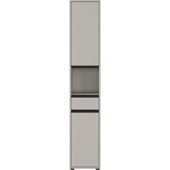 Koupelnový nábytek Šedá vysoká úzká koupelnová skříňka 33x181 cm Lemont – Germania ID_1702922