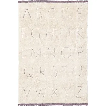 Koberec Krémový pratelný ručně tkaný bavlněný dětský koberec 90x130 cm ABC – Lorena Canals ID_1715072