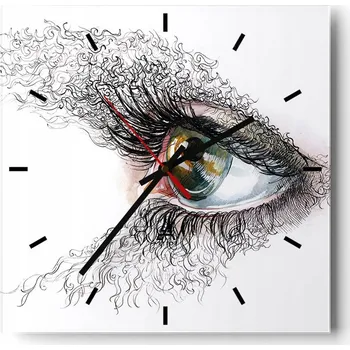 Hodiny Velké nástěnné hodiny 40x40 Abstrakce Skleněné tiché hodiny