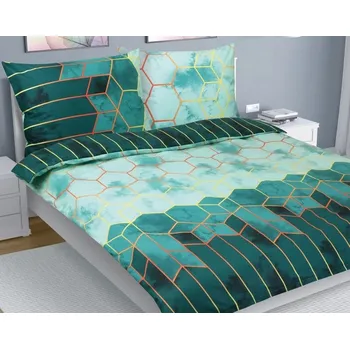 Povlečení Povlečení bavlna na dvoudeku Zelená BX1001250 - 180x220, 2ks 70x90 cm / 1ks 180x220, 2ks 70x90 cm