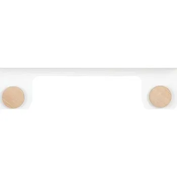 police Nástěnná bílá police z oceli s detailem z dubového dřeva se 2 háčky Gazzda Hook, délka 50 cm ID_1051892