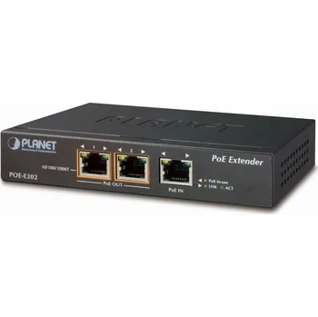 Switch PLANET Technology Planet PoE/LAN extender, 1xPoE-in, 2xPoE-out 25W, 802.3at/af, Gigabit