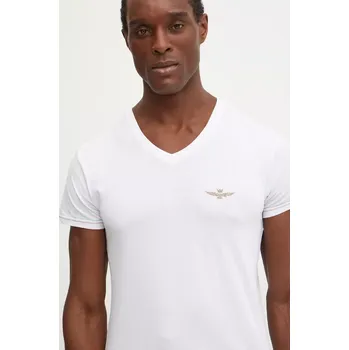 Pánské tričko Tričko Aeronautica Militare bílá barva, AM1UTI004 00X, vel. XL