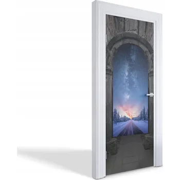 Fototapeta Samolepící dekorativní nálepka na dveře a nábytek Zimní portál 75x205 cm