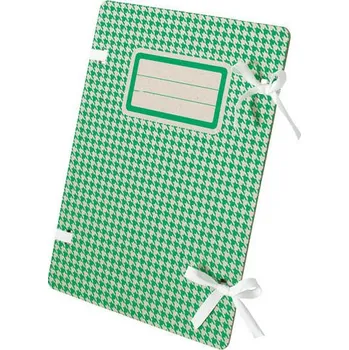 Archivační box Spisová deska A4 s tkanicí kulaté rohy se štítkem zelená