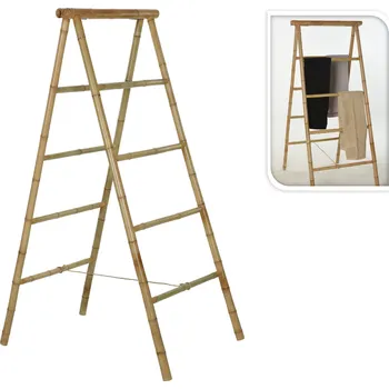 Věšák H&L - II.jakost Bambusový odkládací žebřík/věšák Natural, 140cm,přírodní VT8000210