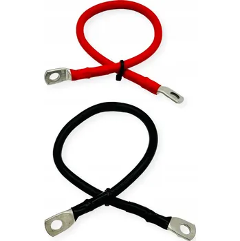 elektrický kabel Kabel LgY 25 25mm2 pro propojení akumulátorů, 100cm (1m), M8, 2 kusy