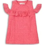 Tričko dívčí s holými rameny, Minoti, GLASTO 7, růžová - 98/104