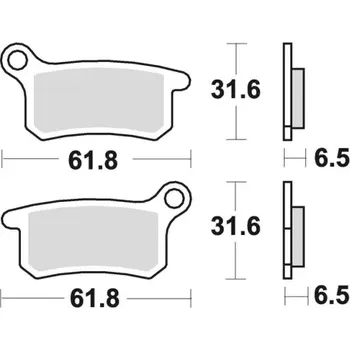 Brzdová destička brzdové destičky, BRAKING (sintrovaná směs CM44) 2 ks v balení M501-254