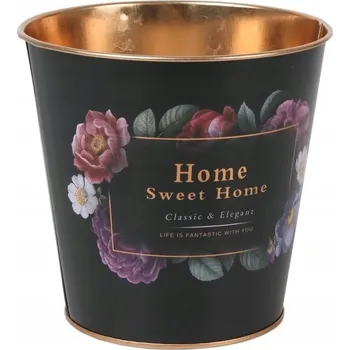 Květináč Květináč / Obal na květináč 15 cm kovový černý