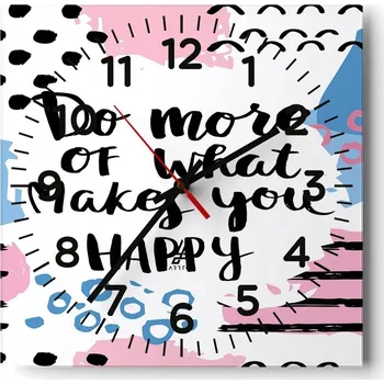 Hodiny Nástěnné hodiny do obýváku 40x40 Afirmace Tiché Skleněné hodiny Bez hlučnosti