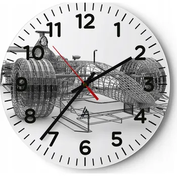 Hodiny Kuchyňské nástěnné hodiny 30x30 3D Moderní skleněné hodiny do obýváku Tiché