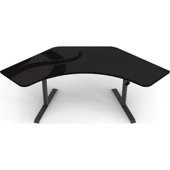 AROZZI herní stůl ARENA ANGELO Gun Metal rohový kovově šedý