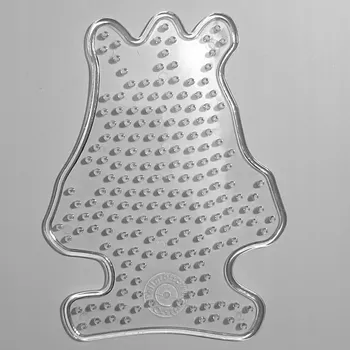 kreativní sada Šablona žába průhledná podložka 11x8cm korálky k nažehlení 5mm