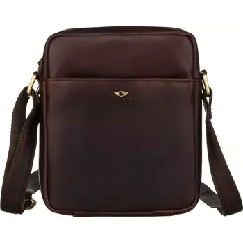 Pánská aktovka Peterson Pánská taška přes rameno kožená PTN 720-OPU BROWN