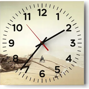 Hodiny Nástěnné hodiny do obýváku 40x40 Krajina Bezhluczne Skleněné hodiny Tiché