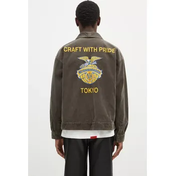 Pánská softshellová bunda Manšestrová bunda NEIGHBORHOOD zelená barva, přechodná, 242UTNH.JKM01, L, 91X