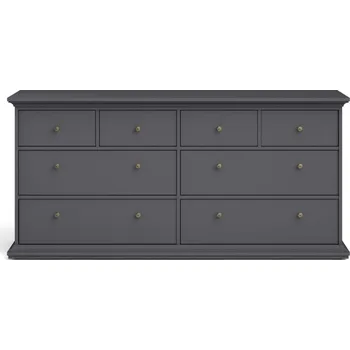 Komoda Šedá nízká komoda 183x87 cm Paris – Tvilum ID_1441261