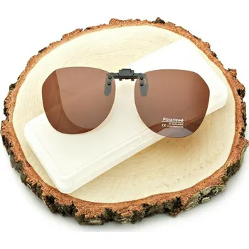 POLARIZAČNÍ CLIP-ON SLUNEČNÍ BRÝLE NA DIOPTRICKÉ BRÝLE HNĚDÉ