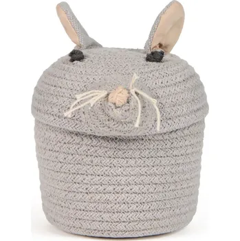Úložný box Šedý látkový dětský koš na hračky ø 15x15 cm Mini Renata the Rat – Lorena Canals ID_1714674