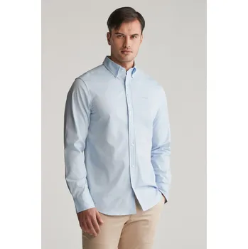 Pánská košile KOŠILE GANT REG PINPOINT OXFORD SHIRT LIGHT BLUE