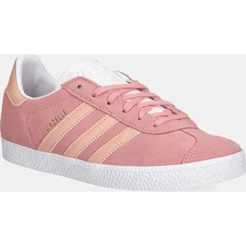 Dívčí tenisky Dětské semišové sneakers boty adidas Originals GAZELLE JP5541 růžová 30X, EUR 35.5
