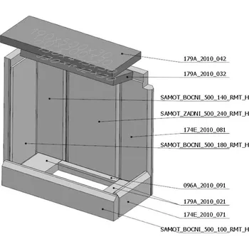 Krbová vložka Romotop Šamotová komora komplet