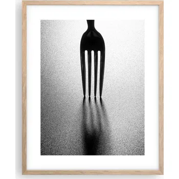 Obraz Obraz plakát na zeď v rámu světlý dub 40x50 vidlička plakáty do obýváku