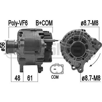 Alternátor ERA Alternátor ERA 209573A + DOPRAVA ZDARMA!