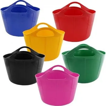 napáječka pro hospodářská zvířata Plastový kbelík Gewa Flexi 17 l - světle zelená