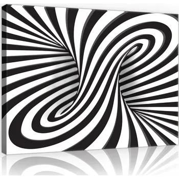 Obraz Obraz do obýváku moderní bílo-černý 3D 60x40