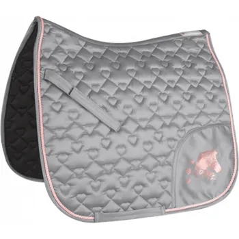 Vybavení pro koně Podsedlová dečka Elt Lucky Heart, modrá - šedá, Shetty