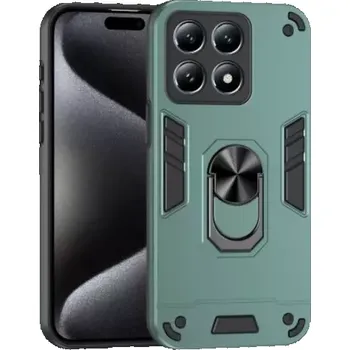 Pouzdro na mobilní telefon TT-TopTechnology TPU pouzdro Xiaomi 14T Pro zelené, green, řada DEFENDER, hliníkový úchyt, držák