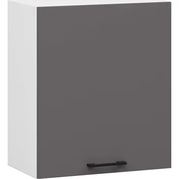 Kuchyňská skříňka Závěsná kuchyňská skříňka OLIVIE 50x58 cm matná bílá/matná grafitově šedá