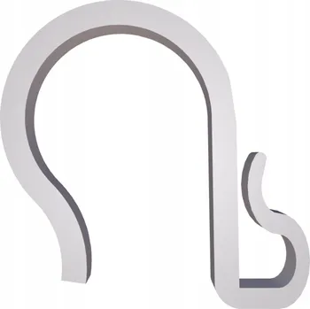 Věšák Univerzální háčky na okap pro světýlka, girlandy a dekorace, 1 ks, bílé