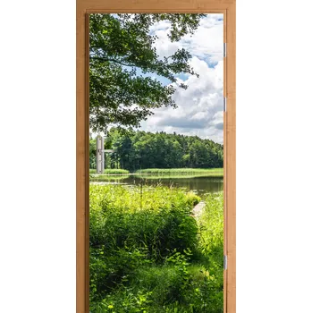 Fototapeta Samolepka na dveře samolepicí les jezero příroda