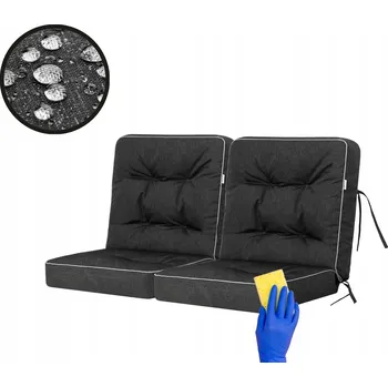 Polštář Zahradní Polštář, polštář na zahradní křeslo, sada 2 podušek 100x110cm