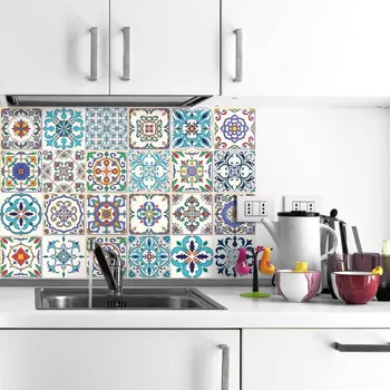 Samolepící dekorace Sada 24 samolepek Ambiance Madeira, 15 x 15 cm ID_850258