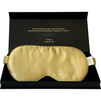 Škraboška na spaní Lucaso Finata Hedvábná maska na spaní zlatá