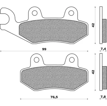 Brzdová destička brzdové destičky, NEWFREN (směs OFF ROAD ATV ORGANIC) 2 ks v balení M502-915