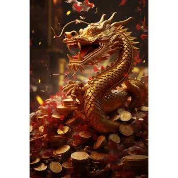 Plakát Plakát Drak Bohatství bez rámu 61 x 91,5 cm