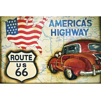 Obraz Cedule Americans Highway